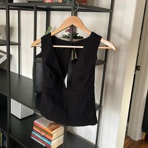 Plunge neck crop top